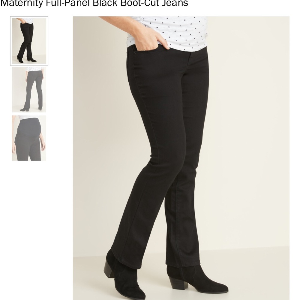 Old Navy black Bootcut maternity jeans